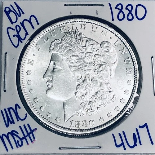 1880 BU UNCIRCULATED MORGAN SILVER DOLLAR AUTHENTIC U.S. MINT FREE SHIPPING 4617