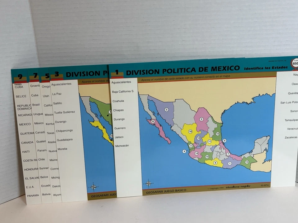 GeoSafari Basic Geography Game Spanish Edition EI- 8724  1992 Electronic - Image 4 of 4