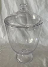 Plastic Candy Jar With Lid 11.5" High