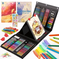 VigorFun Art Supplies, 240-Piece Art Set Crafts Drawing Kits with D... Fast Ship