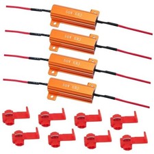 4Pcs 50W 6Ohm Load Resistors LED Turn Signal, LED Load Resistor Kit 4PCS Amber