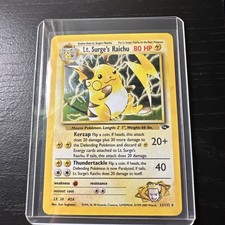 Lt. Surge's Raichu 11/132 Gym Challenge Holo