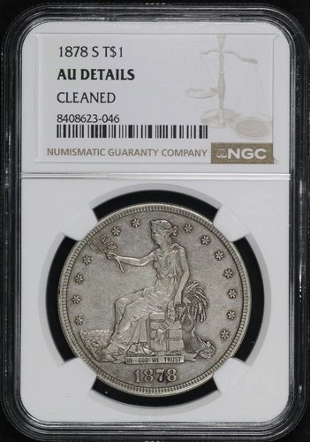 1878-S Trade Dollar NGC AU Details Cleaned