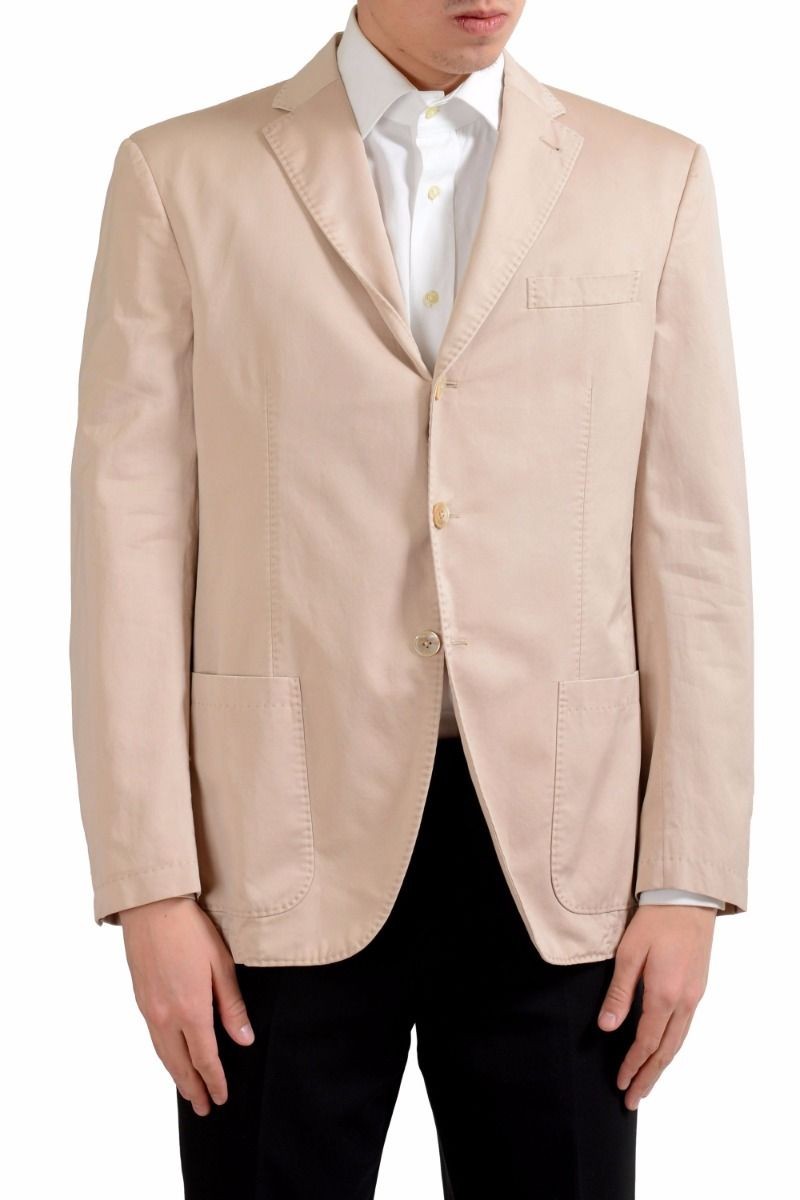 Мужской бежевый блейзер на трех пуговицах Malo спортивное пальто цена US 40 IT 50 31990₽