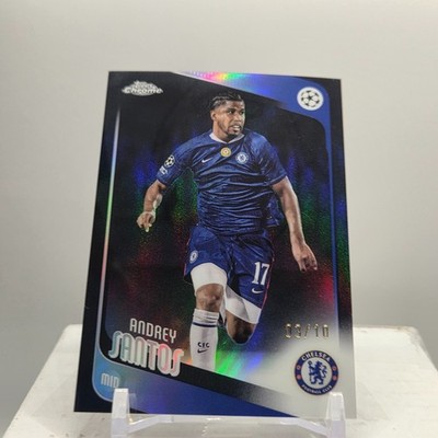 2025-26 Topps Chrome UEFA UCC Andrey Santos Chelsea Black Refractor /10 