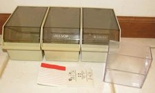 Lot of 4 Vintage 3.5” Floppy Disk Plastic Storage Cases: BizMart Allsop Memorex