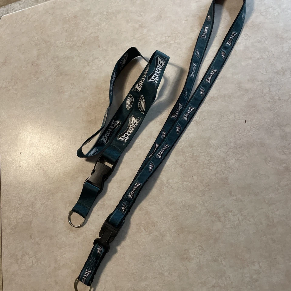 Set of 2 Eagles Lanyard Key Chains NFL Team Colors Eagles - Image 2 of 4