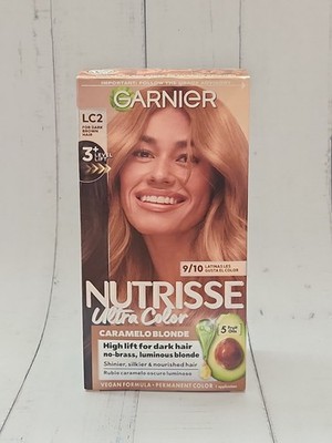 Garnier Nutrisse Nourishing Permanent Hair Color Creme, LC2 Dark Blonde, 1 Kit 