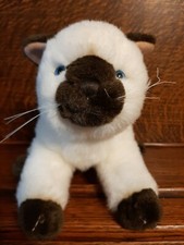 Vintage Dakin Cat Siamese Plush 8" Blue Eyes, Excellent condition