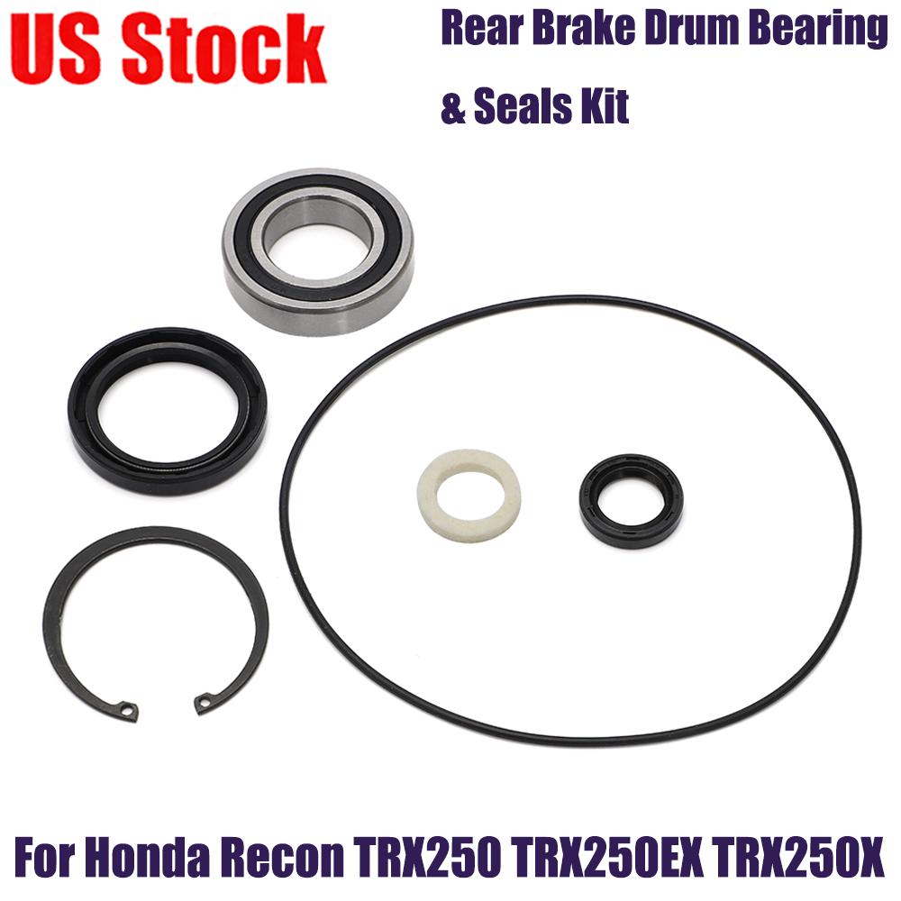 Rear Brake Drum Bearing & Seals Kit For Honda Recon TRX250 TRX250EX