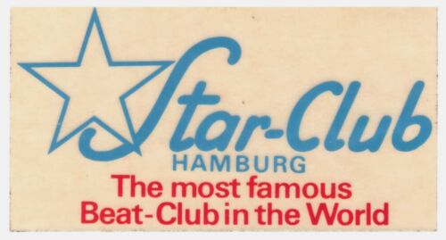 ORIGINAL vintage STAR-CLUB Hamburg STICKER / AUFKLEBER 12x6,5cm CENTER OF BEAT - Zdjęcie 1 z 2