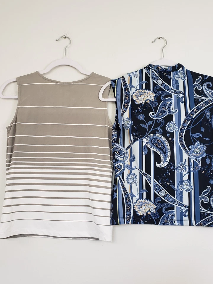 (A5) Camiseta sin mangas elástica vintage años 90 Y2K The Limited para mujer talla S cachemira EE. UU. Foto 4 de 4