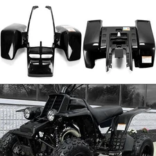 Front + Rear Fender Plastic Body For 1987-2006 Yamaha Banshee 350 YFZ350 （Black）