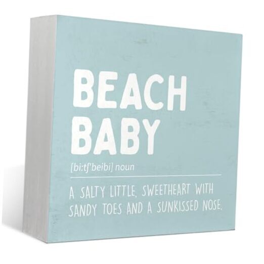 Ocean Nursery Decor, A Salty Little Sweetheart Sign, Inspirational Beach Baby
