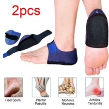 2PCS Plantar Fasciitis Heel Cup Protector Pad Arch Wrap Support Foot Pain Relief