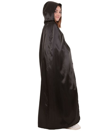 Adult Women's Hooded Cape Black Costume HC-780 - Picture 6 of 8