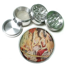 Vintage Poster D176 Aluminum Herb Grinder 2.5" 63mm 4 Piece