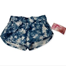 Kanu Surf Kids Size M 5 Swim Shorts Trunks Blue White Tie Dyed Pockets NEW