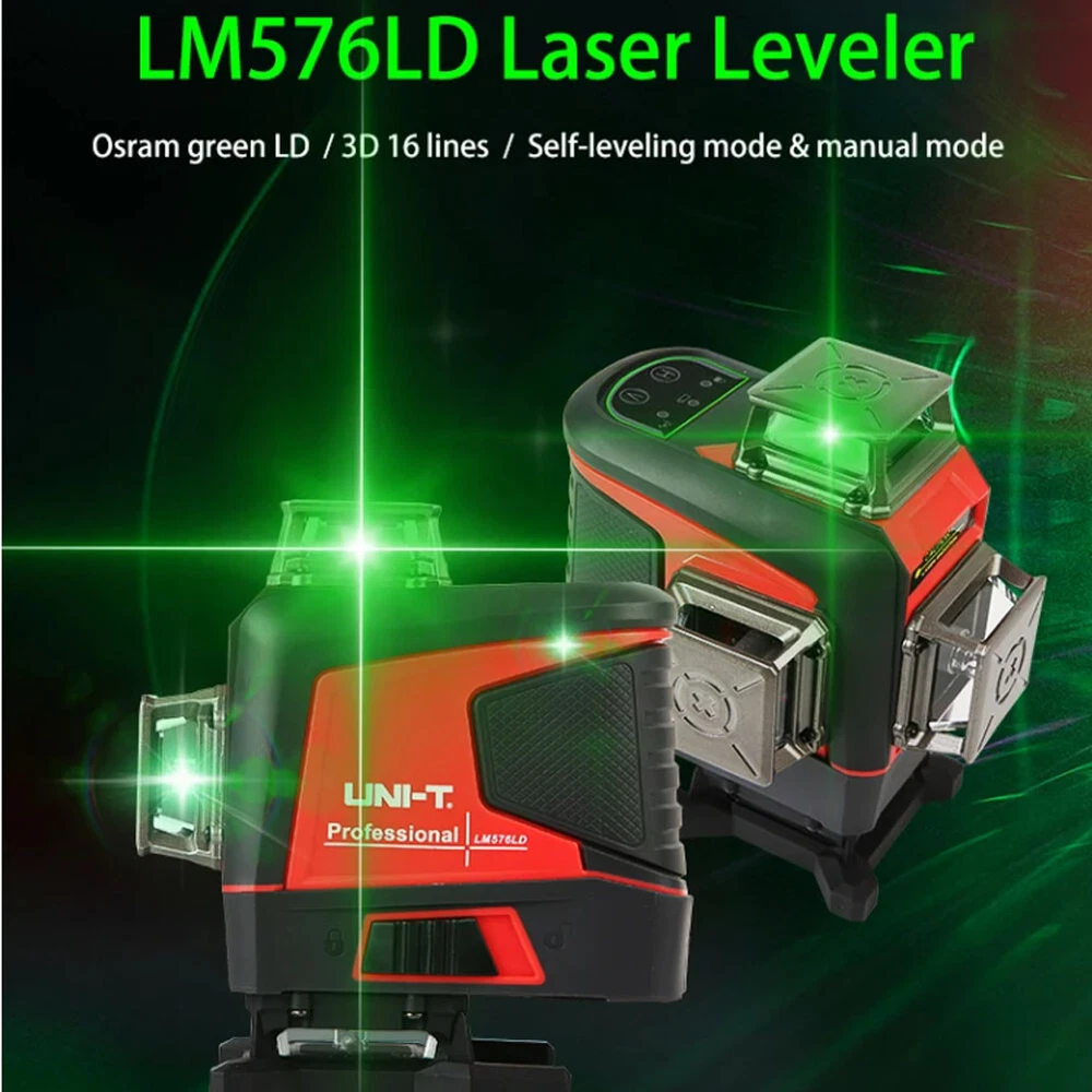 LM576LD Laser Level Green Line Remote Control Horizontal Vertical Cross Leveler