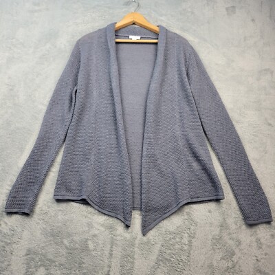 J Jill PureJill Womens Cardigan Sweater Size Small Linen Blend Open Front Draped
