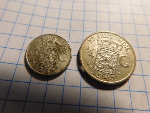 =Nederland indie 1/10 gulden- 1942 =-1/4 GULDEN-1941-= #2189