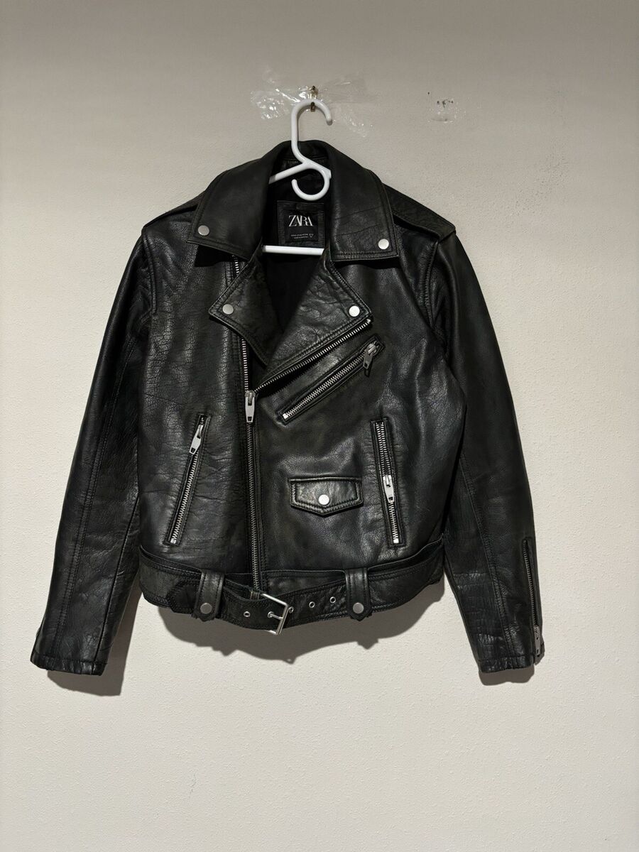 Zara Genuine Buffalo Leather Motorcycle Jacket Mens M | eBay Zara Genuine Buffalo Leather Motorcycle Jacket Mens M | eBay
