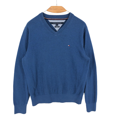 Tommy Hilfiger Herren V-Ausschnitt Pima Baumwolle Pullover Größe M
