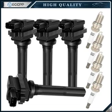 ECCPP 4 For 2.0L L4 Suzuki Aerio Vitara Chevy Tracker Ignition Coil & Spark Plug