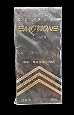 Emotions Cologne For Men 3.3 Fl Oz 1989 New Sealed Box Vintage Collectible