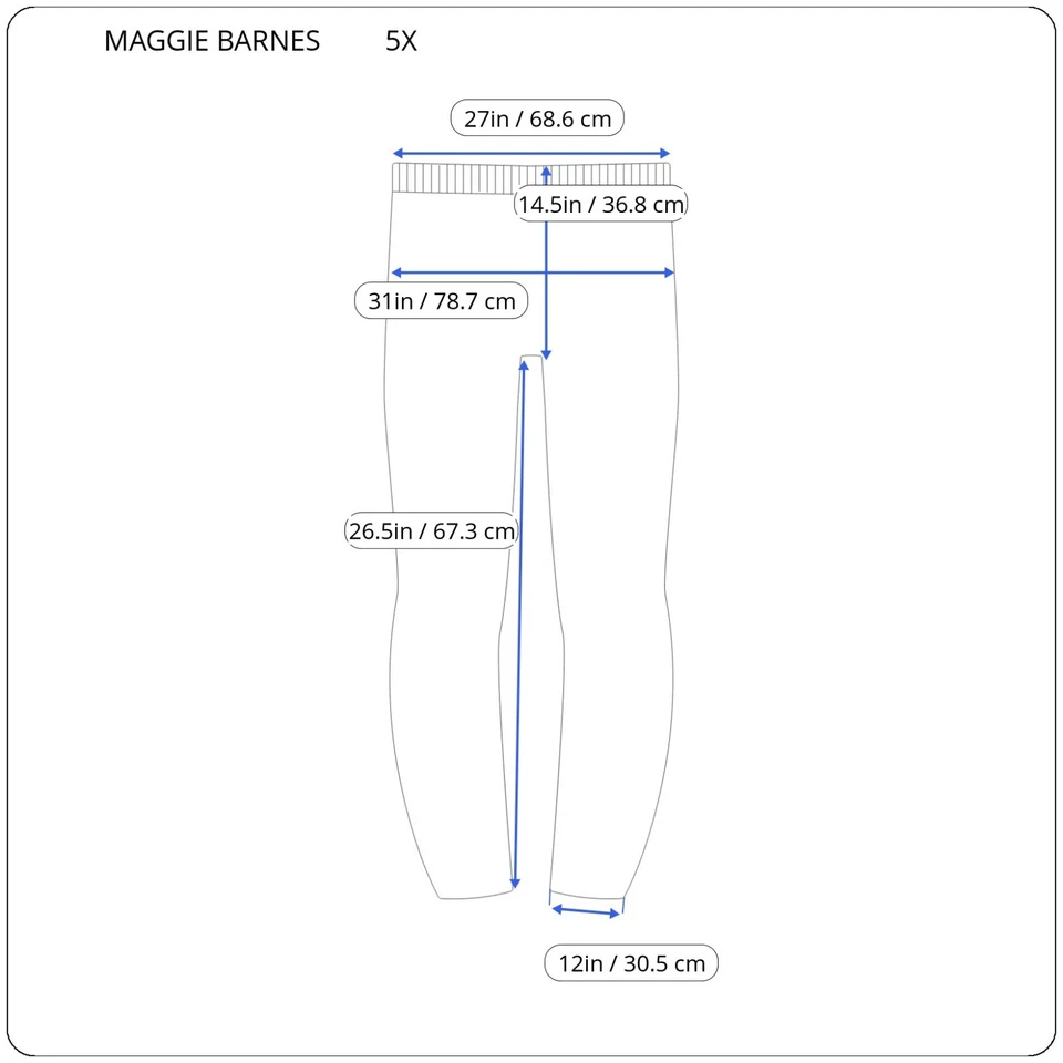 Maggie Barnes Womens Pants 5X Plus Cropped Pull On Brown Comfy Lightweight - Image 2 of 4