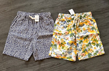 NWT J.Crew Crewcuts Kids' printed pull-on linen short, FLORAL/MAP PRINT, 8/10/12