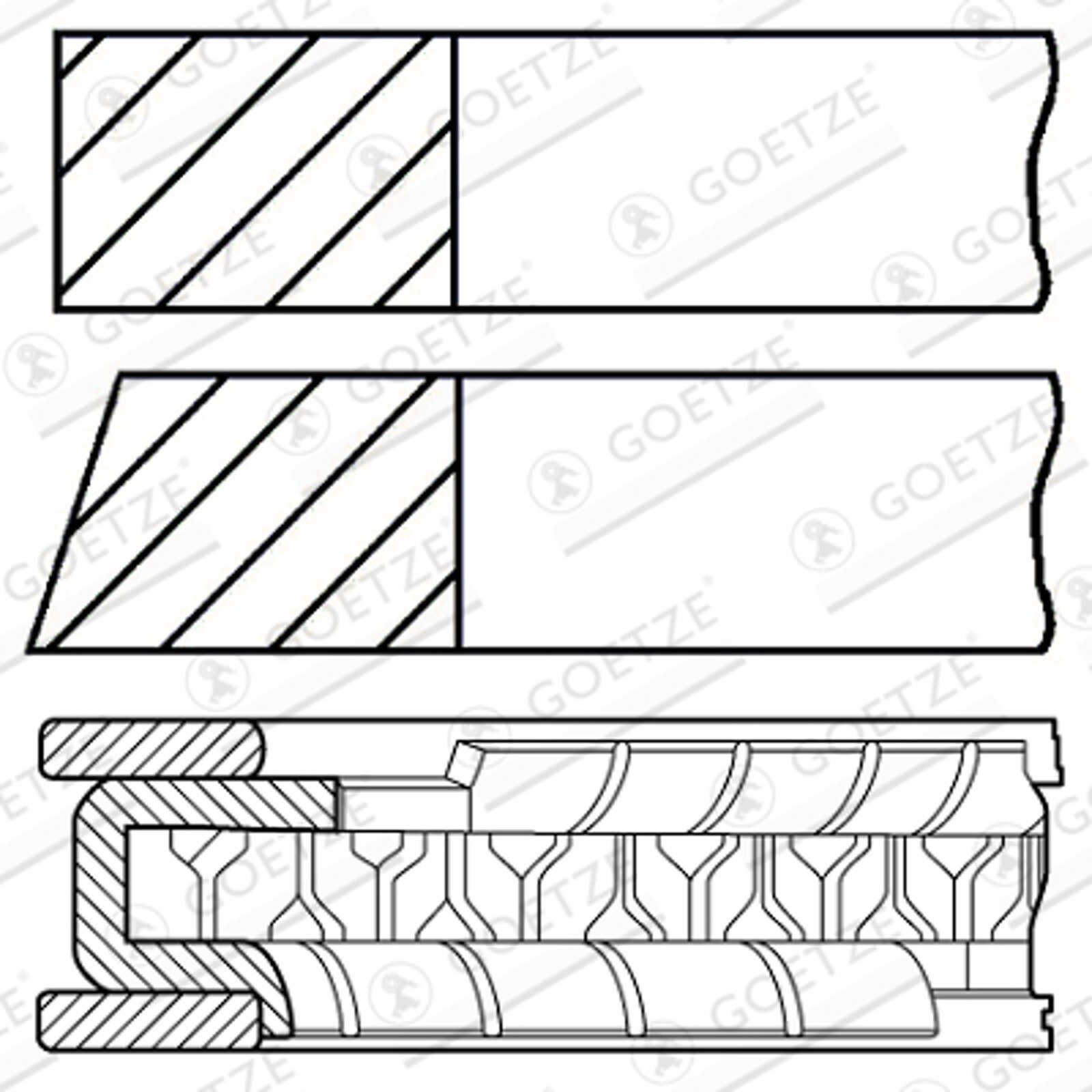 Segments de piston Smart M160 63.50 pour la réfection complète de votre moteur 0.6