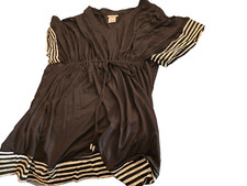 MICHAEL KORS OVERSIZE  Striped Black/White Dress Size Large MEDIUM  SOFT SH FREE