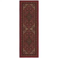 Indoor Runner Area Rug Nylon Non-Slip Rubber Dark Red Machine washable 2 X 5 Ft.