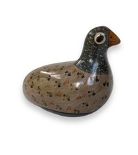 Mexican Folk Art Tonala Style Stoneware Pottery Quail Sculpture