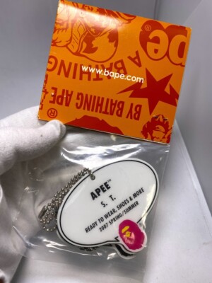 A BATHING APE Plastic Size Tag Chain Strap japan Limted Item New in Bag Rare