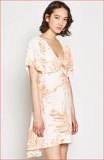 Joie women dress Aralda sunset 19-2-005489-DR01977 white red sz 2 $348