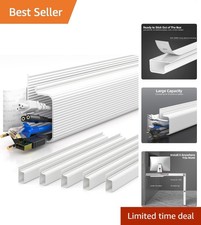 94.2in Easy Install Under Desk Cable Management, Child  Pet Proof - White