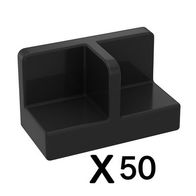 New LEGO 50x Black Panel 1x2x1 Anti-heel cracks 93095