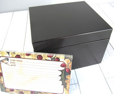 1950s Recipe Box Large Tin Storage Kitchen Army Gray Metal W/ Cards Vint...