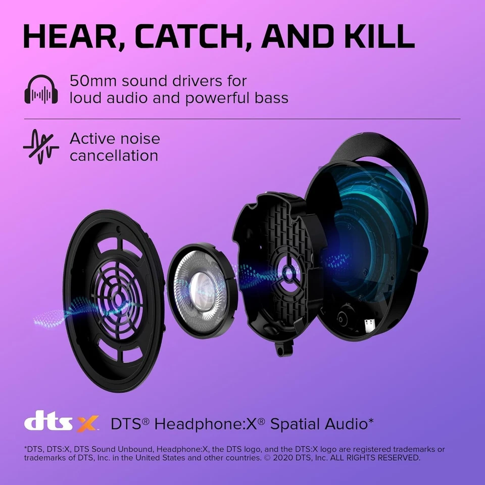 New HyperX Cloud Stinger 2 Noise-Cancelling Gaming Headset Black 2407 - Image 3 of 4