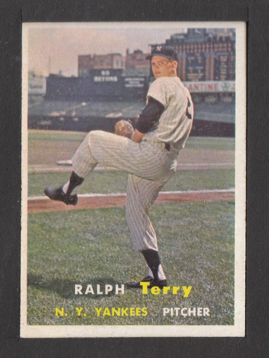 1957 Topps #391 Ralph Terry RC New York Yankees nrmt Set Break