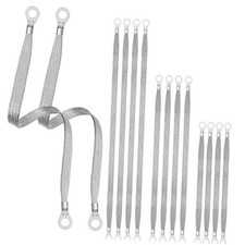 12 Pcs Automotive Ground Straps, 10/15/20 Inch Silver Universal Engine