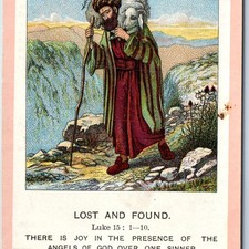 JUL 1890 Little Pilgrim Bible Teacher Lesson Trade Card Luke Harris Jones C56