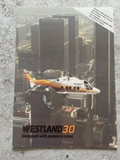 Broszura promocyjna helikoptera Westland W30, linia lotnicza Airspur, klejnot