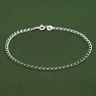 Sterling Silver 2.7mm Open Curb Chain Bracelet