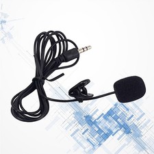 Omnidirectional Mini Microphone Clip Microphone for Tablets Phones Black