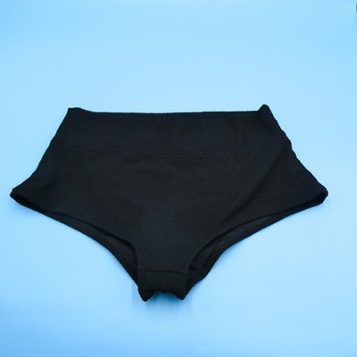 Victoria's Secret PINK Bikini Bottom Womens XXL Extra Extra Large Black Ribbed