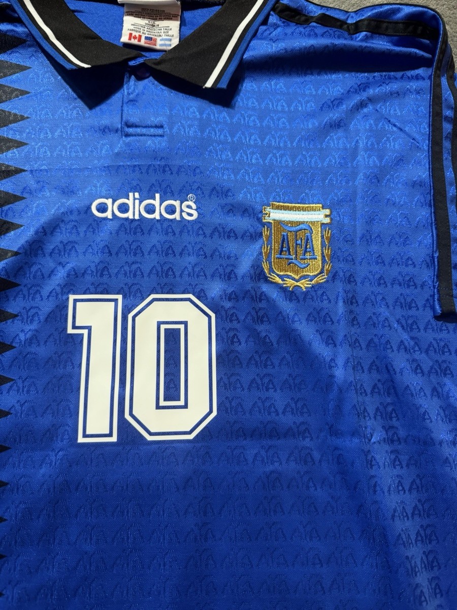 Iconic Maradona #10 Argentina 1994 World Cup Rare Away Soccer