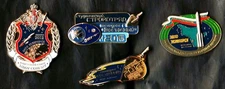 Lot of 4 USSR & RF  space lapel pins/Badges cosmodrome ВОСТОЧНЫЙ